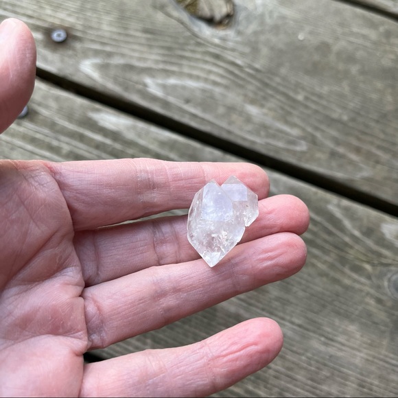 Double Terminated Twin Herkimer Diamond Crystal - Picture 3 of 17